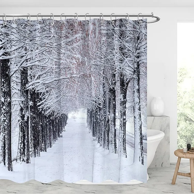 Snow Scence Shower Curtains