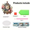 Diamond Painting Acrylic Flower Clock Ornament