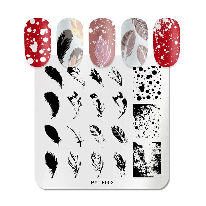 PICT YOU Nail Stamping Plates Snow Winter Nail Art Stamp Template idea nail Image Plate Stainless Steel Stencil Tools-Nail Inspo
