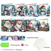 (US Local)8pcs Diamond Painting Greeting Cards Handmade Diamond Art Cards for Adults (E)