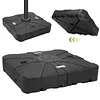 [US Local Warehouse] Patio Umbrella Base 286lbs Capacity Square Market Stand with 4 Lockable Wheels