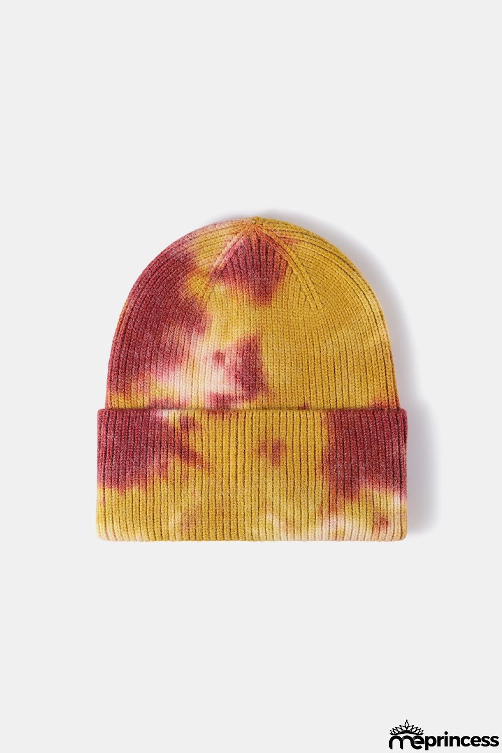 Tie-Dye Cuffed Rib-Knit Beanie Hat