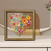 Diamond Painting Wooden Double-Sided Love Flower Ornaments Kit with Photo Frame Desktop