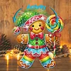 >SALE<Acrylic Shaking Head Gingerbread Man Diamond Painting Desktop Ornaments for Home