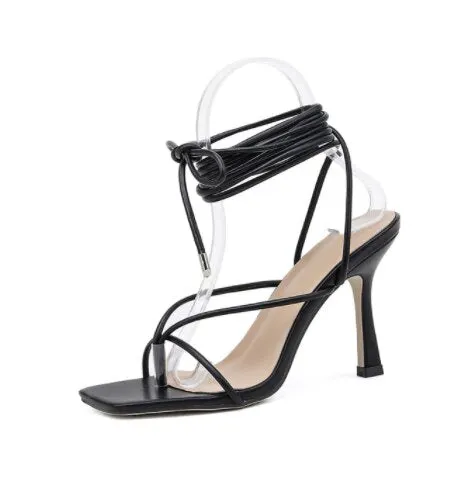2021 Women Crystal Sandals Ladies Sexy Thin High Heels Female Zip Causal Shoes Women's Summer Pumps Woman Footwear Plus Size 924