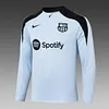 2024/2025 Barcelona Half-Pull Training Suit Light Blue Football Shirt 1:1 Thai Quality