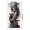 Black Cat Girl-11CT Stamped/14CT Counted Cross Stitch 50*100cm/19.69*39.37in(Big Size)