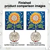 (25x25cm)DIY Sunflower Framed Handmade Pearl Painting Art Craft Kit Living Home Decor