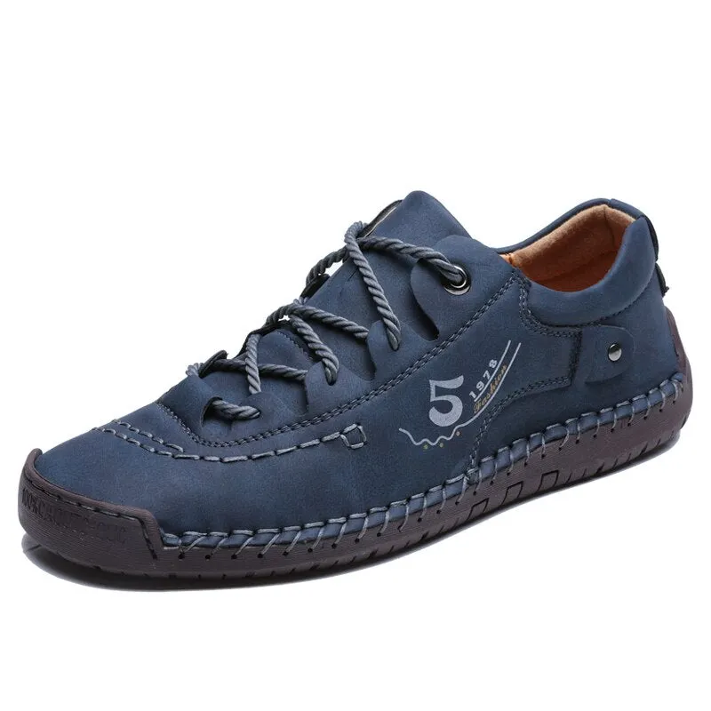 2020 New Men Casual Shoes Handmade Leather Loafers Comfortable Men's Shoes Quality Split Leather Flat Moccasins Men Sneakers