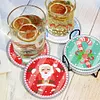 6Pcs/set Diamond Painting Christmas Water Proof Coaster Cup Cushion