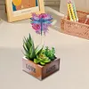 6Pcs Flower Dragonfly DIY Diamond Painting Kits Garden Stakes Diamond Art Kits