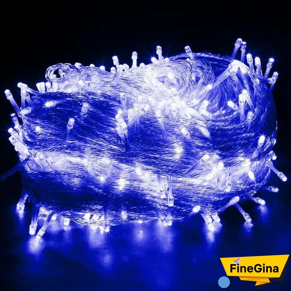 New 8 Modes Christmas Fairy Light Outdoor Waterproof AC 220V/110V 50M/20M/10M 500/200/100LED Fairy LED String Light Chirstmas String Garland For Xmas Wedding Christmas Party Holiday