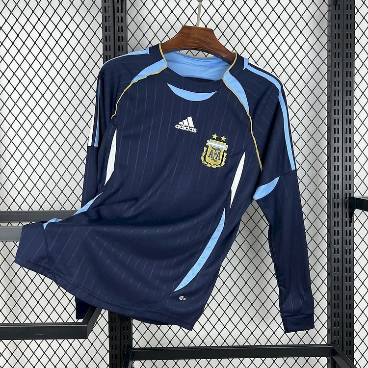 Argentina 2006 Retro Away Long-Sleeved Football Jersey