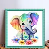 Elephant - 18CT Stamped Cross Stitch 20*20cm/7.87*7.87in