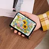 (US Local)Diamond Painting Card Holder Coin Purse Diamond Art Wallet for Women (Sunflower)