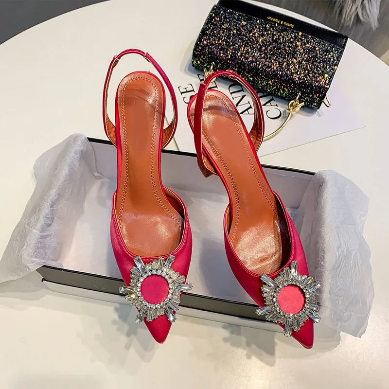 Women Pumps Ladies Fashion High Heels Party Dress Shoes Ladies Pointed Toe Sandals Spring Summer Luxury Brand Footwear Woman
