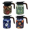 1000ml Floral Pattern Teapot Stainless Steel Mini Hot Coffee Pot for Hot Drinks