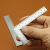 Mini 5x10cm Measuring Ruler Stainless Steel Square For Student Carpenter
