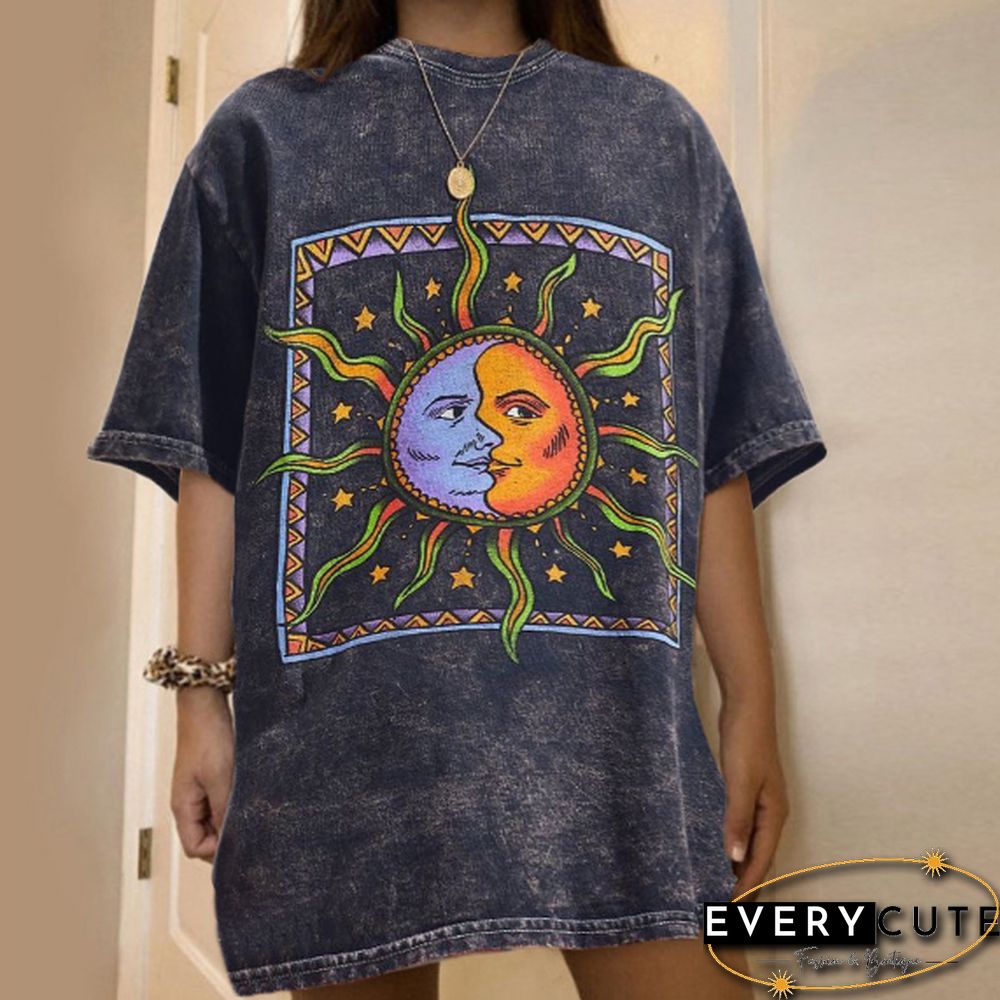 Casual Printed Short-Sleeved T-Shirt