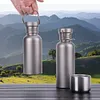 500/600/750ml Titanium Water Bottle with Lid Sports Kettle for Outdoor Picnic