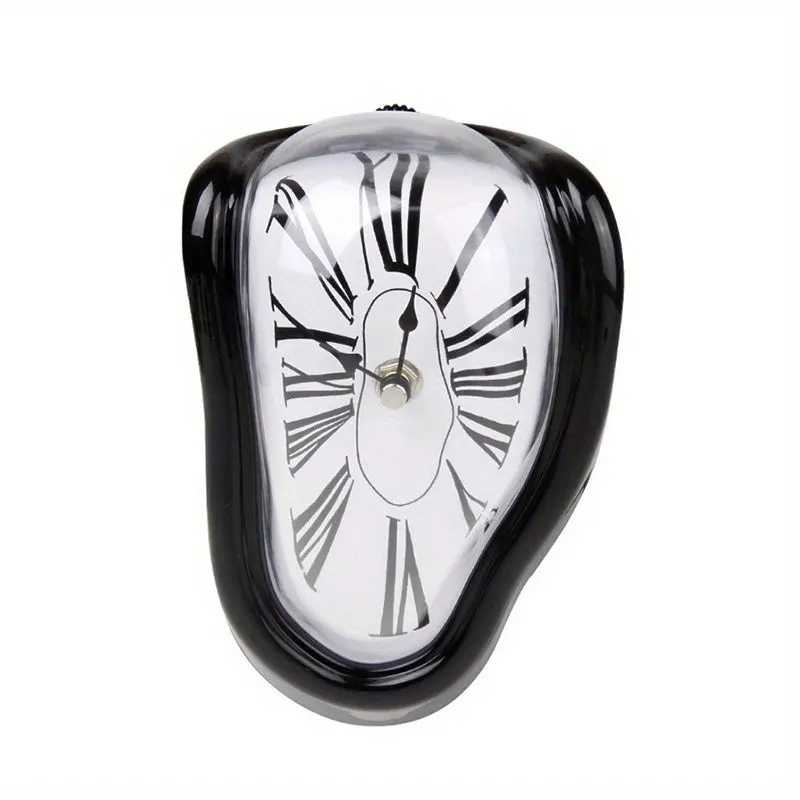Sdrawing Silent Minimalist Roman Numeral Clock - Vintage Creative Twist Wall Clock for Home Bedroom Living Room