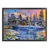 >SALE<Full Embroidery Eco-cotton Thread 11CT Printed Snowhouse Cross Stitch Artwork