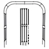[US Local Warehouse] 7.87ft Garden Arch Trellis for Climbing Plants Metal Arch Frame Pumpkin Archway Outdoor Garden Arbors and Arches for Halloween Christmas Birthday Party Baby Shower Decoration (300x240x50cm)