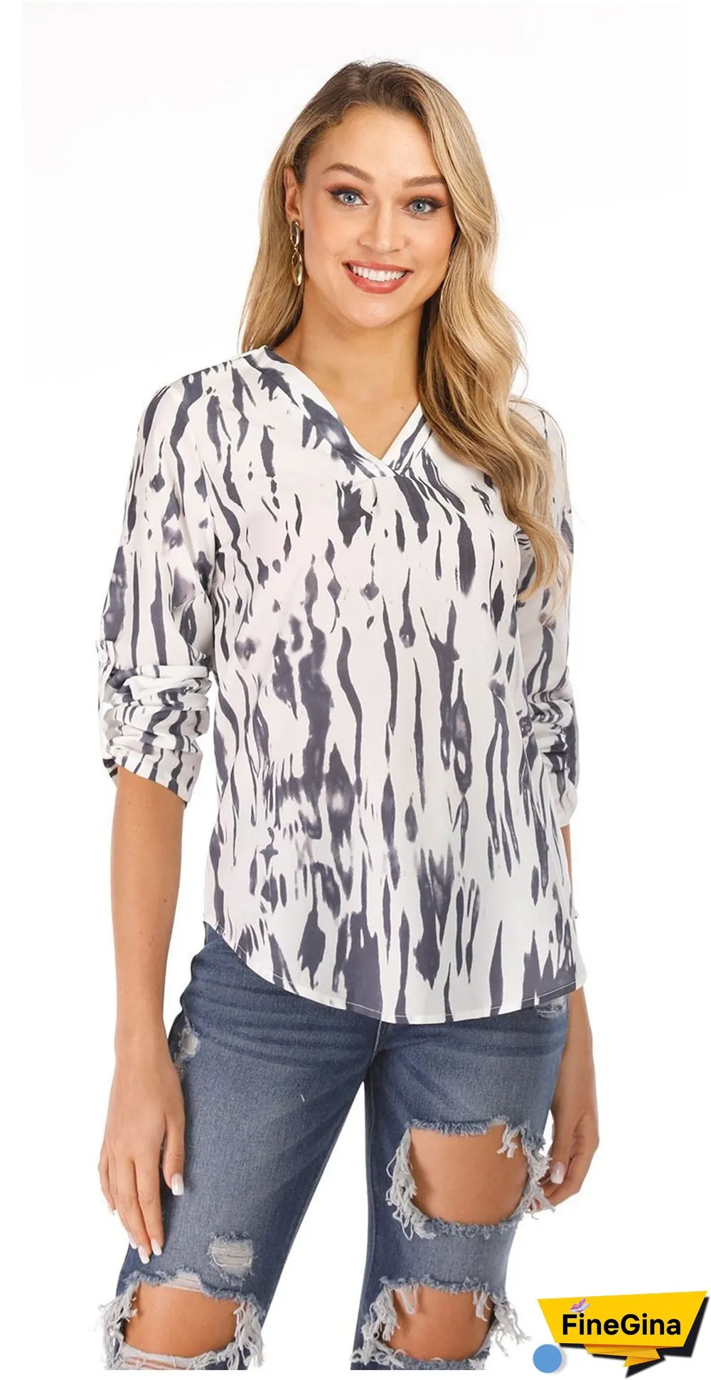 Striped loose shirt