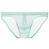 Men's Transparent Mesh Triangle Briefs Underwear See Through Bulge Pouch Underpants Brief