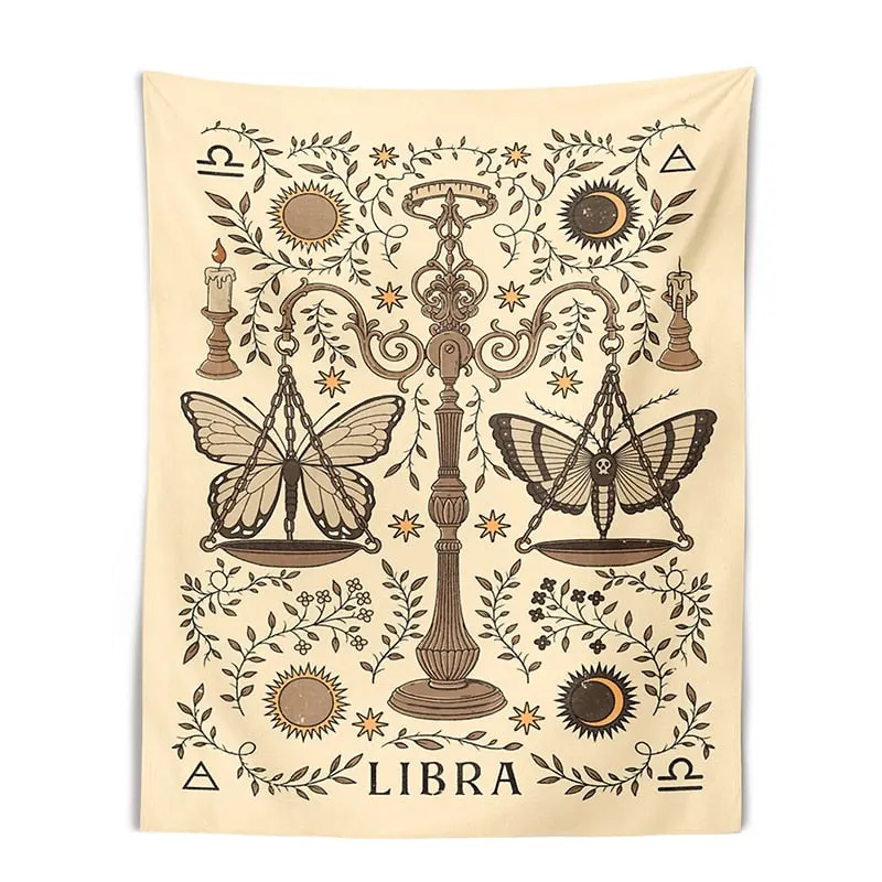 Constellation Tarot Tapestry Boho Tapestry Tarot Card Tapestry Wall Hanging Trippy Divination Beach Mat Sun Moon Wall Decor