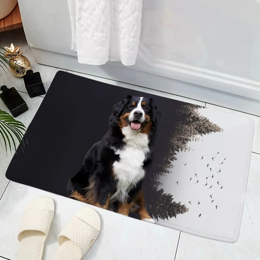 Athvotar Remember American Staffordshire Terrier Dogs Doormat Decor Print Carpet Flannel Non-Slip Doormat for Bedroom Porch