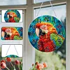(US Local)DIY Parrot 5D Diamond Hanging Clock Art Craft for Living Room Decoration