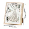 (17x22cm)Dress DIY Pearl Painting Art Kits for Adults Home Wall Decor Pearl Art Painting With Wooden Frame