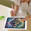 Peinture diamant en forme de notes_special de piano-30*30cm