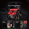 Ferrari V8 Engine Building Blocks Toy Set DOHC Naturally Aspirated MOC Motor Build Your Own V8 Engine - 1350PCS
