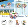 2pcs DIY Diamond Painting Parrot Wind Chimes Crystal Window Suncatcher Craft Set Birthday Gifts Home Garden Decor