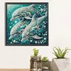 Dolphin-Partial Special Shaped Diamond painting 30*30cm