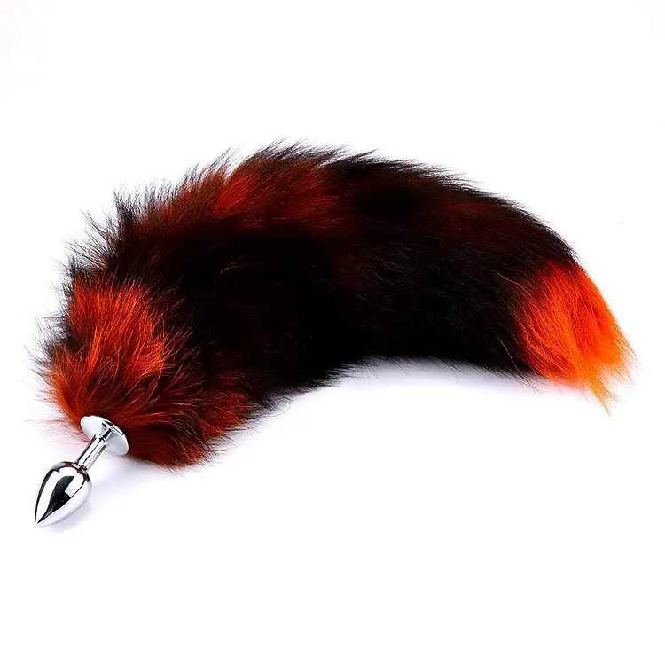 Black & Orange Cat Tail Plug 16