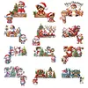 DIY Xmas Diamond Art Door Corner Pendants Wooden Door Decoration Kit