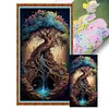 >SALE<Full Embroidery Eco-cotton Thread 161CT Printed Large Tree Cross Stitch 40x70cm