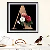 Flower Alphabet A - Full Round Diamond Painting 30*30cm