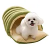 Warm Enclosed Cat Bed Cozy Plush Cats Tent Calming Pet Nest Cave for Cats Dogs