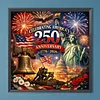 Diamond Painting -DIY Round Drill 250th Anniversary of USA(40x40cm)