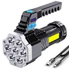 USB Charging IPX 4 LED Camping Waterproof Flashlight Search Light 4 Light Modes