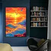 Seaside Rising Sun-9CT Stamped Cross Stitch 68*95cm/26.77*37.4in(Big Size)