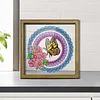 Diamond Painting Wooden Double-Sided Datura and Butterfly Ornaments Kit with Photo Frame Desktop