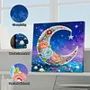 DIY Pearl Painting Moon in the Lake for Home Decor with Frame(25x25cm)