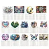 DIY Special Shaped Colorful Pattern 5D DIY Diamond Art Monthly Planner Kit