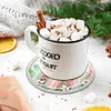 (US Local)6pcs Set Xmas Theme DIY Diamond Painting Coasters Kit with Holder Kit
