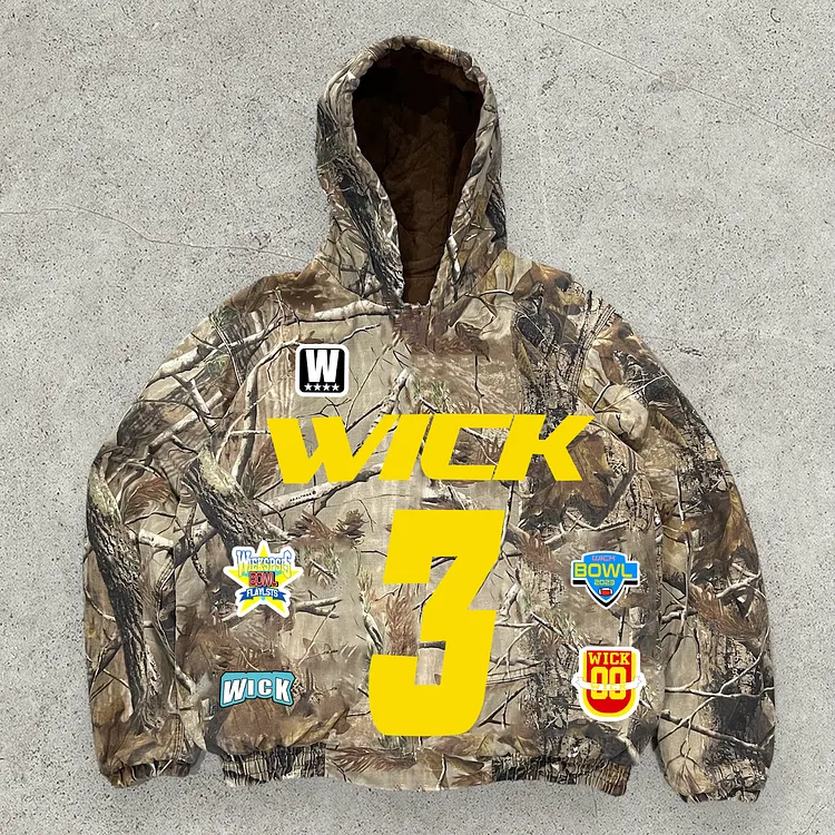 Casual Wick Camo Forest Print Long Sleeve Hoodies